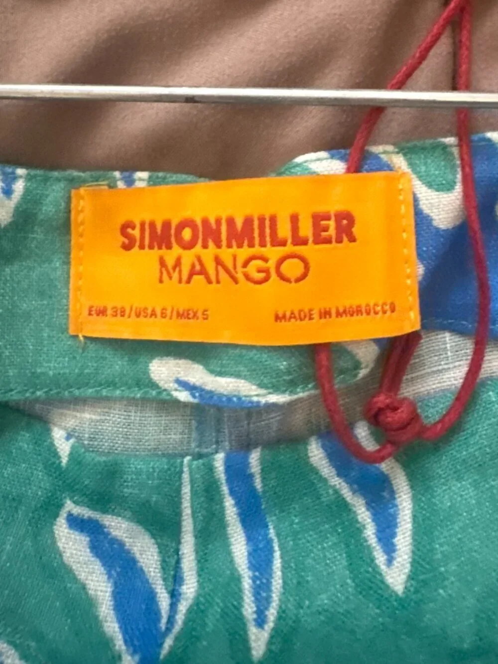 Mango x Simon Miller Printed Linen Wide-Leg Trousers NWT